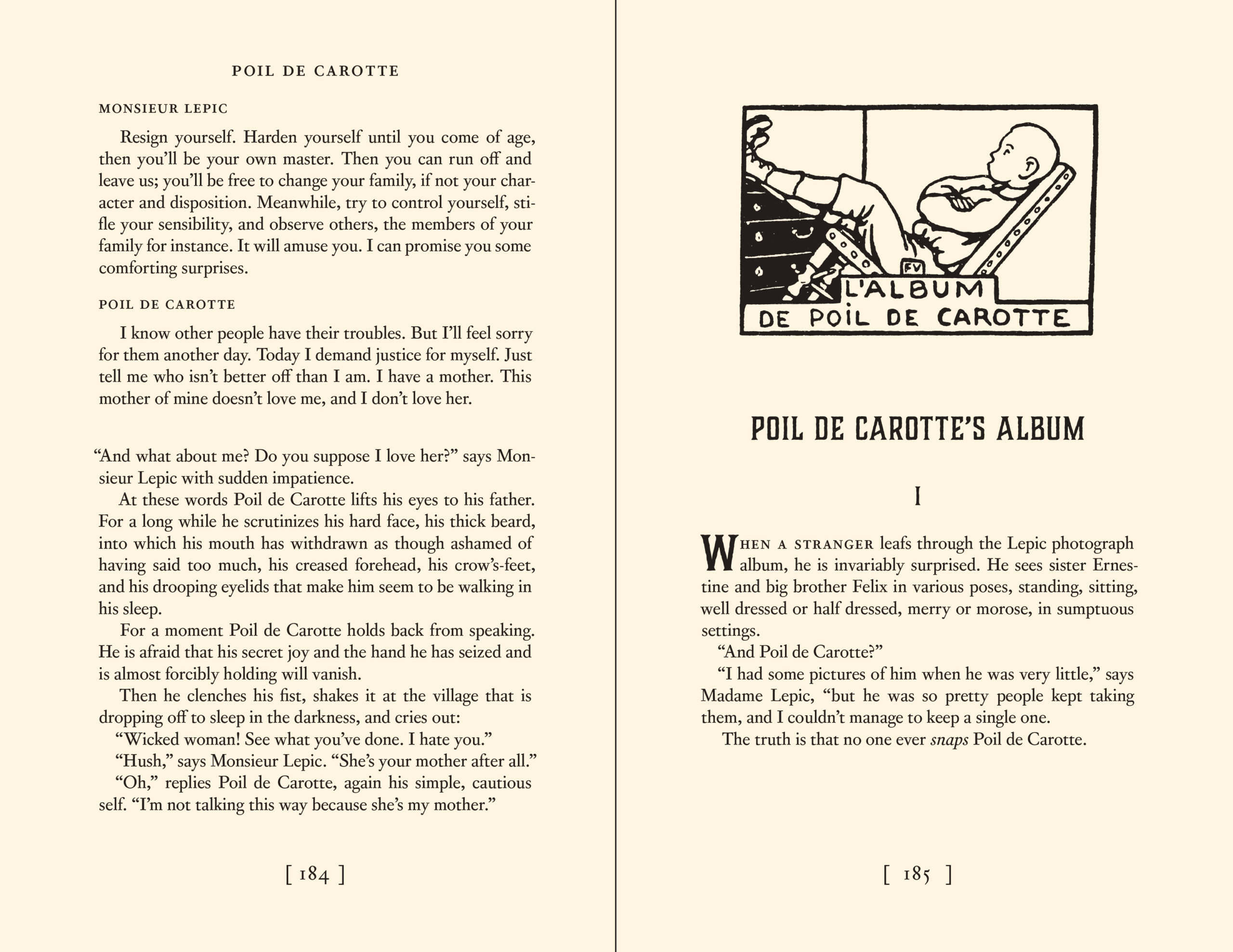 Poil de Carotte by Jules Renard: Chapter opening