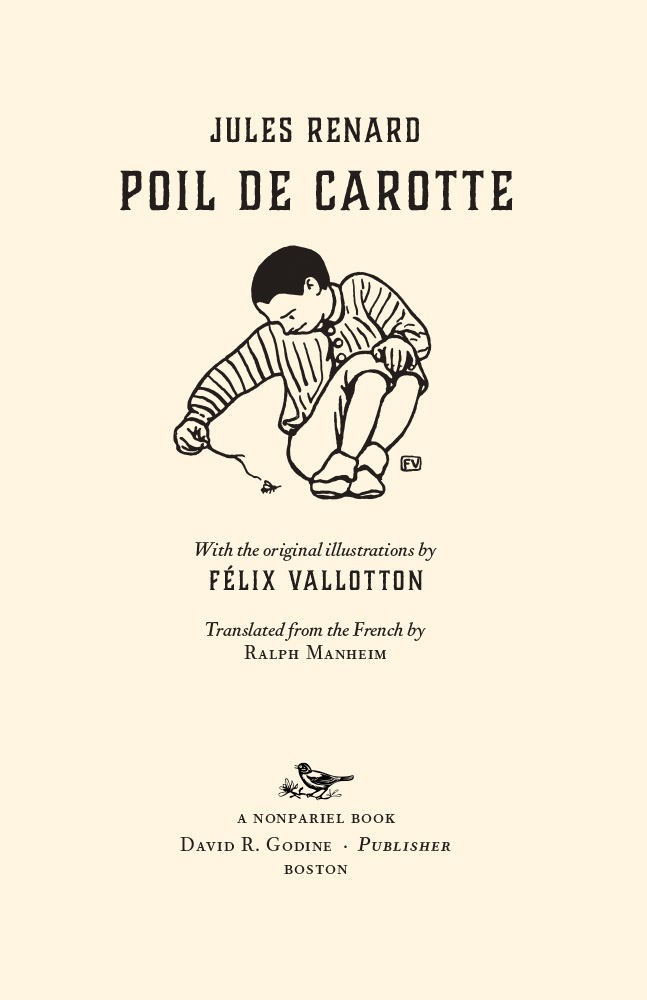 Poil de Carotte by Jules Renard: Title page