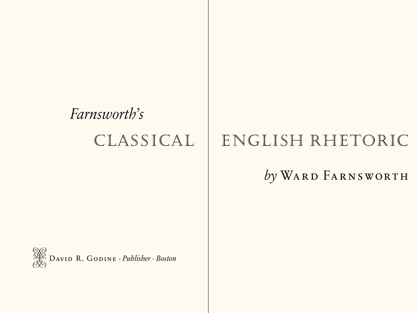 Farnsworth’s Classical English Rhetoric: Title Page