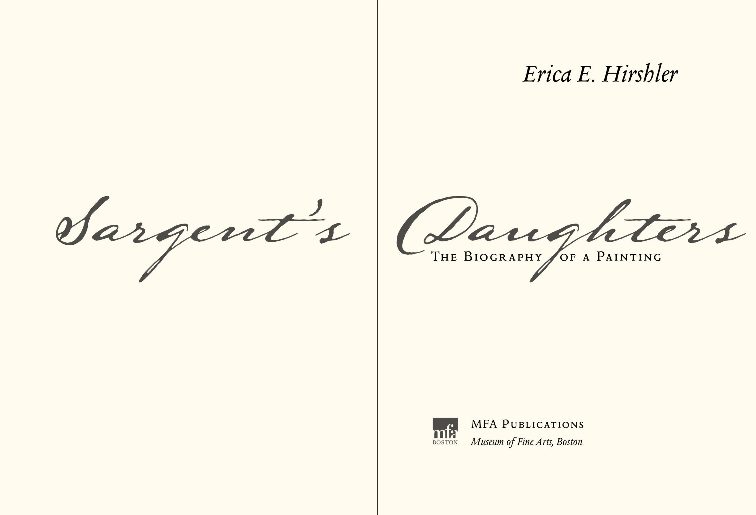 Sargent’s Daughters by Erica E. Hirshler: Title spread